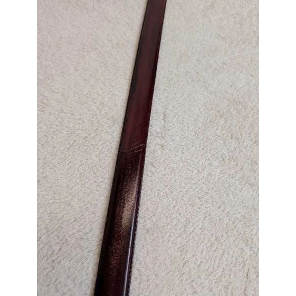 Genuine Eel Skin Belt Men's Size 40 Brown Leather Buckle Casual